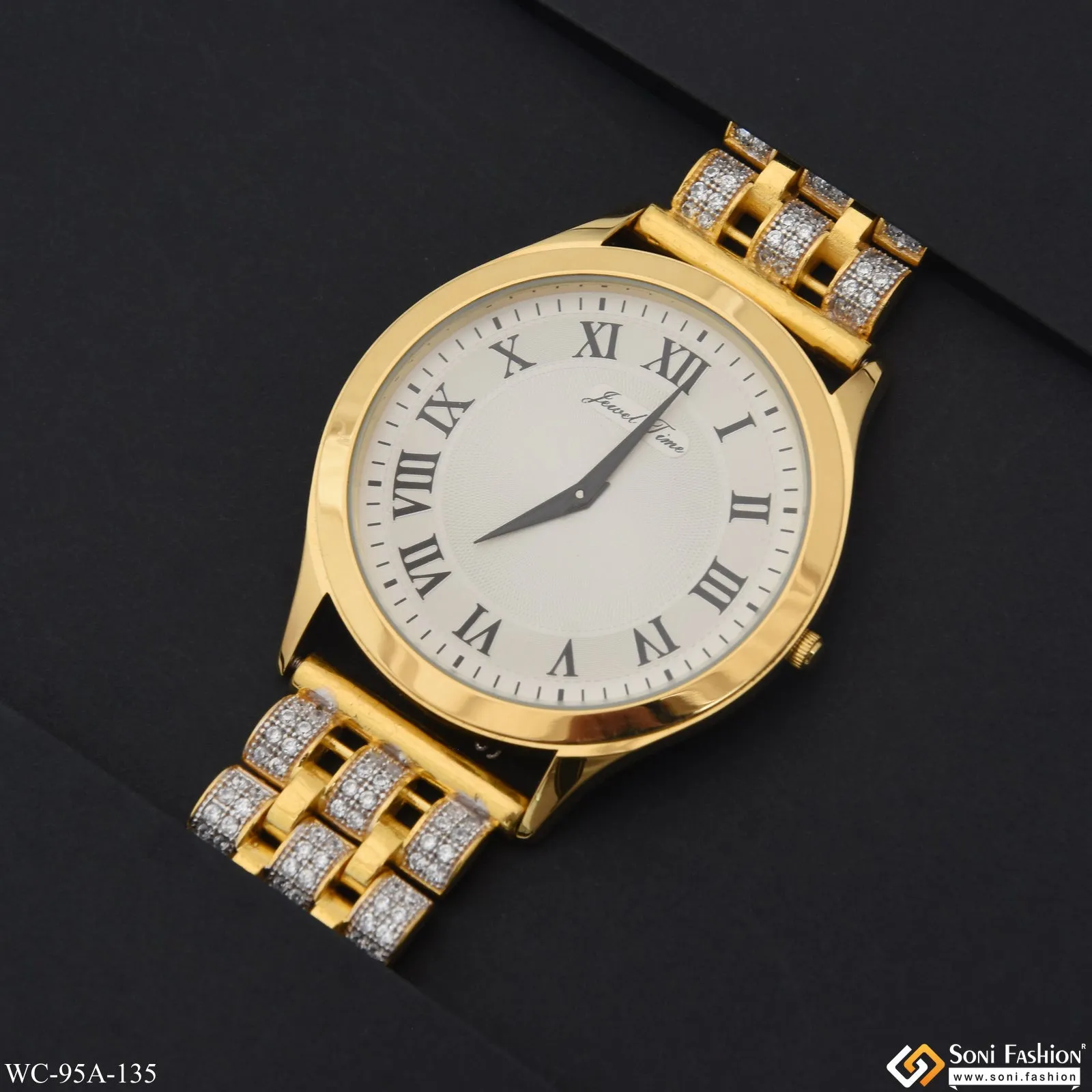 1 Gram Gold Plated Best Quality Durable Design Watch for Men - Style A135