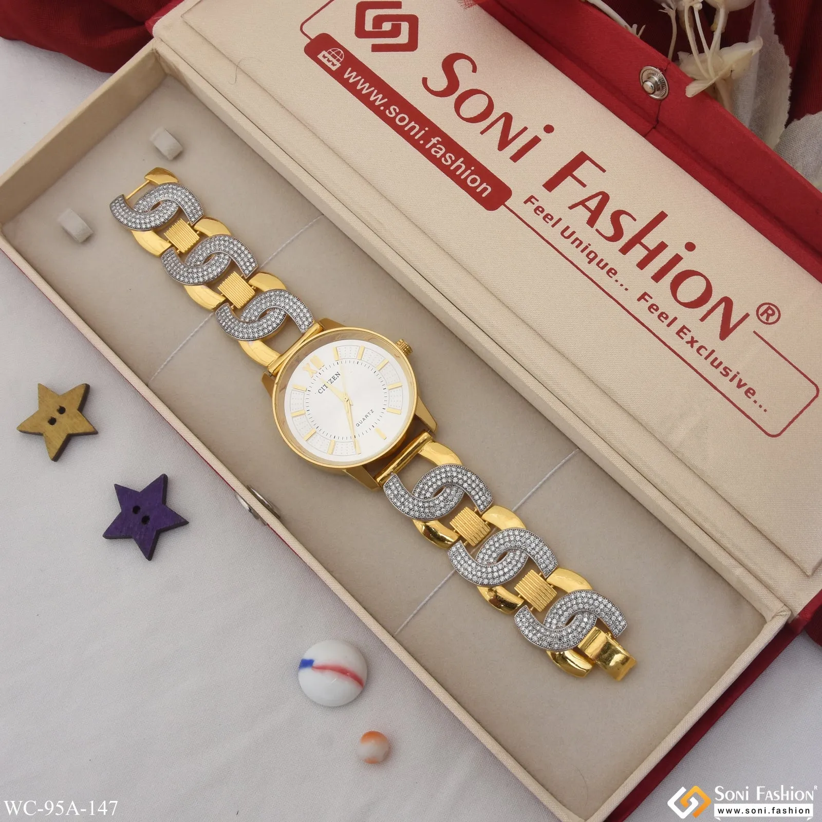 1 Gram Gold Plated Best Quality Elegant Design Watch for Men - Style A147