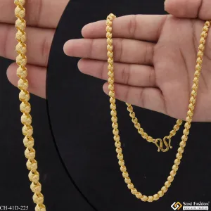 1 Gram Gold Plated Fancy Design Extraordinary Design Chain for Men - Style D225