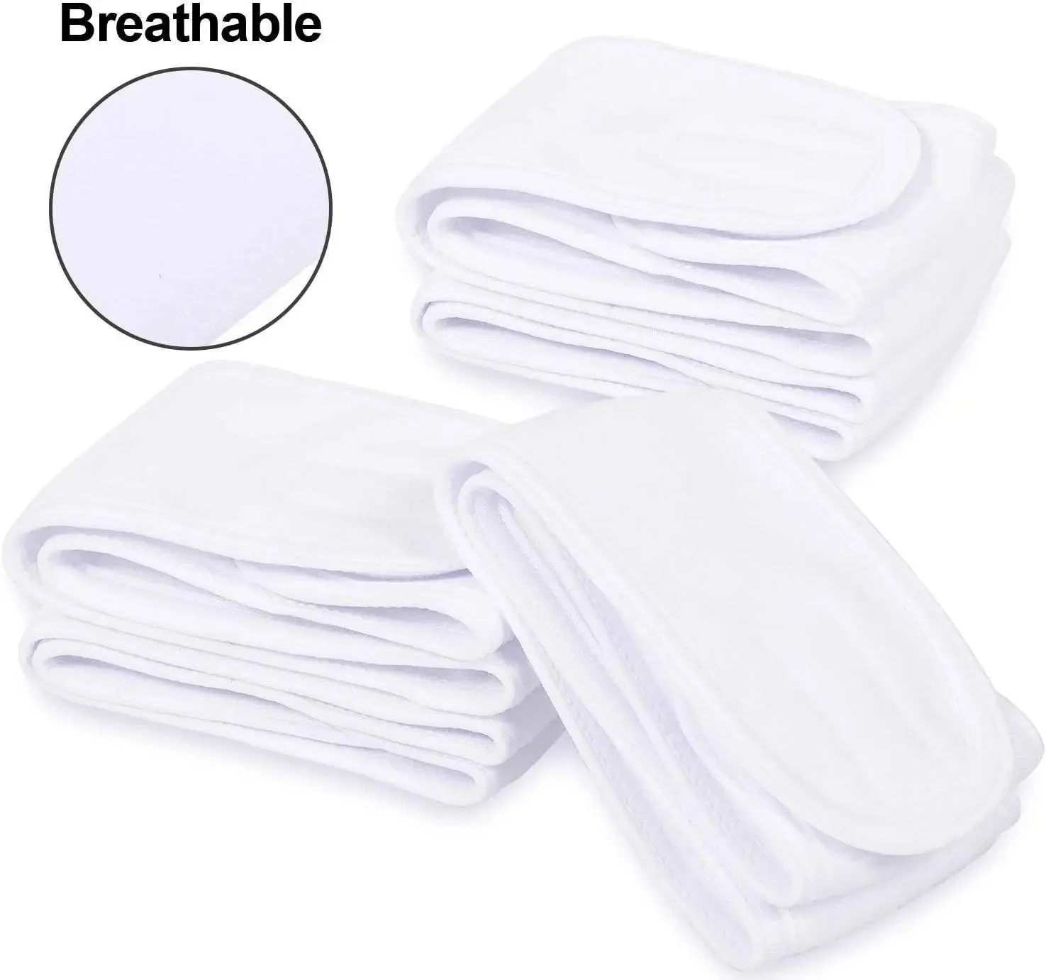 100% Biodegradable Bamboo and Cotton Reusable Makeup Headband