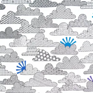108" Quilt Back - Head In The Clouds 108" Wide Backing White