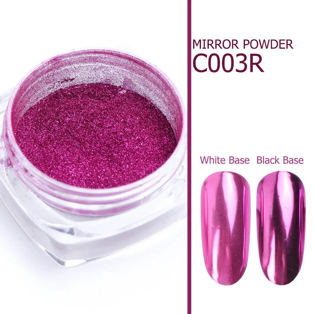 1pcs Nail Art Mirror Pigment Powder Nail Glitter Dip Powder Rose Gold Shining Chrome Powder Decoration UV Gel Polish JIC/ASX
