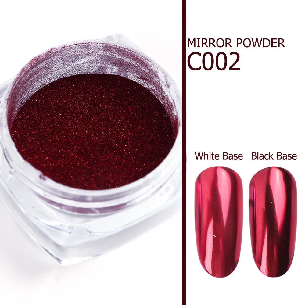 1pcs Nail Art Mirror Pigment Powder Nail Glitter Dip Powder Rose Gold Shining Chrome Powder Decoration UV Gel Polish JIC/ASX
