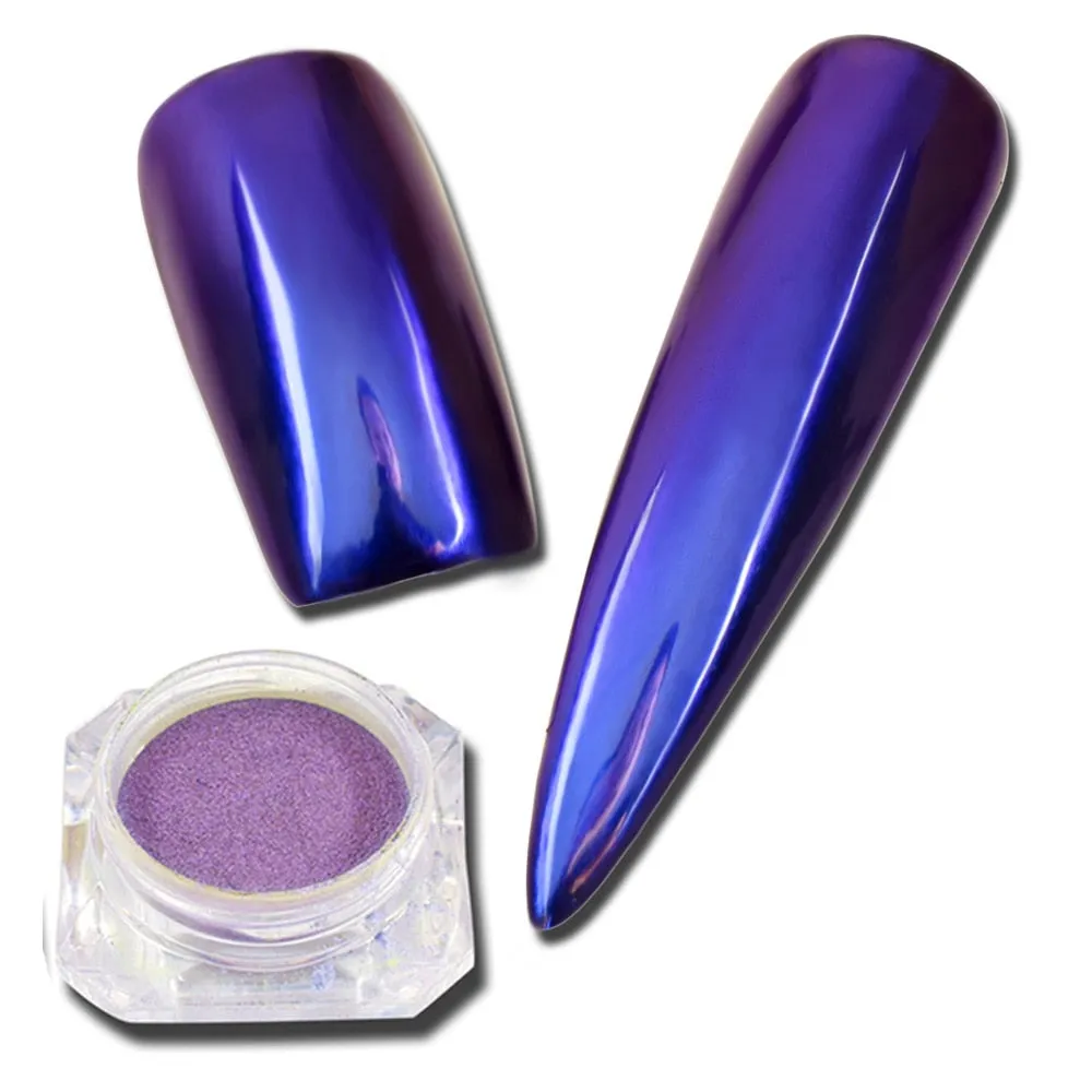 1pcs Nail Art Mirror Pigment Powder Nail Glitter Dip Powder Rose Gold Shining Chrome Powder Decoration UV Gel Polish JIC/ASX