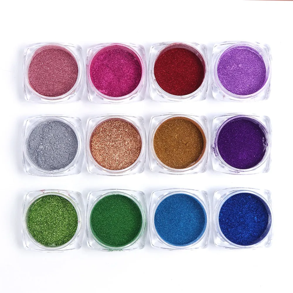 1pcs Nail Art Mirror Pigment Powder Nail Glitter Dip Powder Rose Gold Shining Chrome Powder Decoration UV Gel Polish JIC/ASX