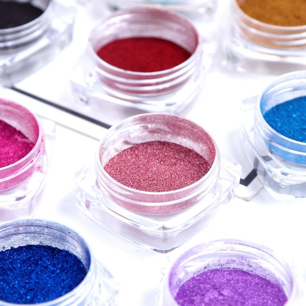 1pcs Nail Art Mirror Pigment Powder Nail Glitter Dip Powder Rose Gold Shining Chrome Powder Decoration UV Gel Polish JIC/ASX
