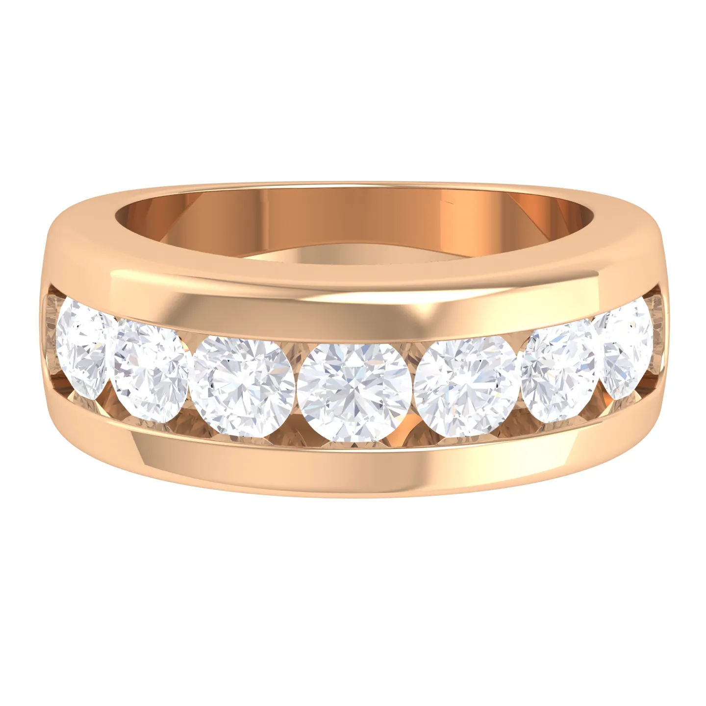2 1/4 ctw Round Lab Grown Diamond Men's Ring