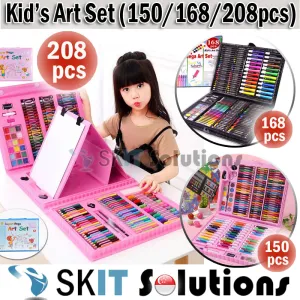 208pcs/168pcs/150pcs Kid Art Set Color Pencil Marker Drawing Painting Water Crayon Goodie Bag Stationery Children Gifts