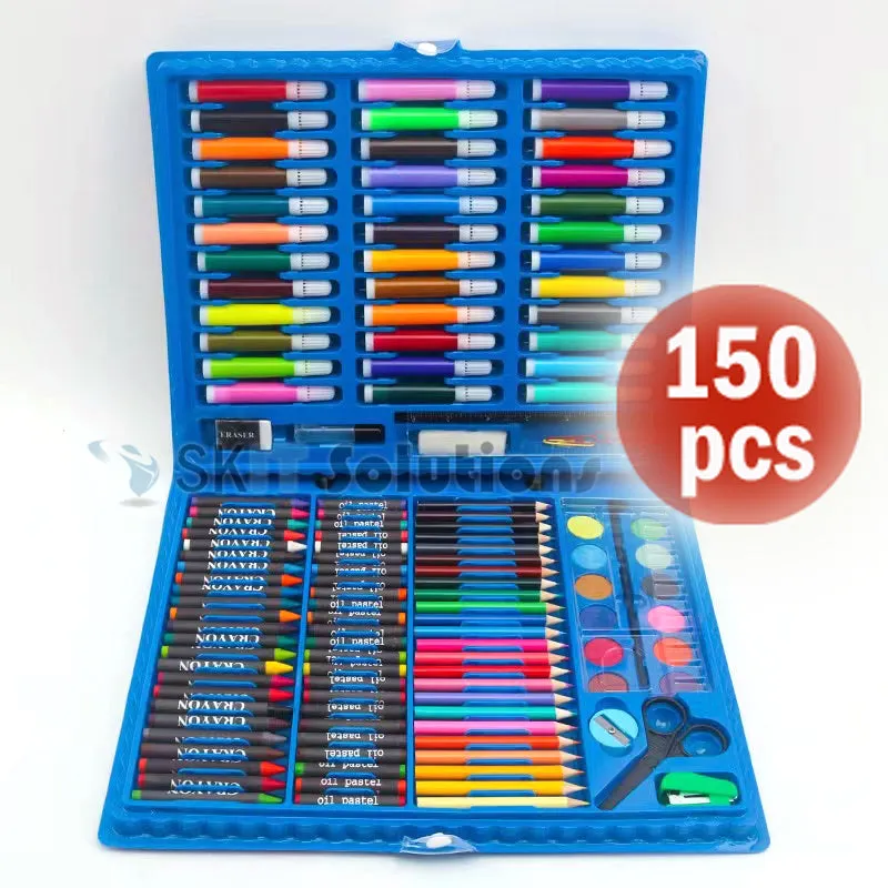 208pcs/168pcs/150pcs Kid Art Set Color Pencil Marker Drawing Painting Water Crayon Goodie Bag Stationery Children Gifts