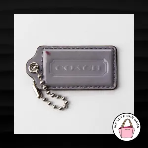 2.5" Large COACH PURPLE PATENT LEATHER KEY FOB BAG CHARM KEYCHAIN HANGTAG TAG