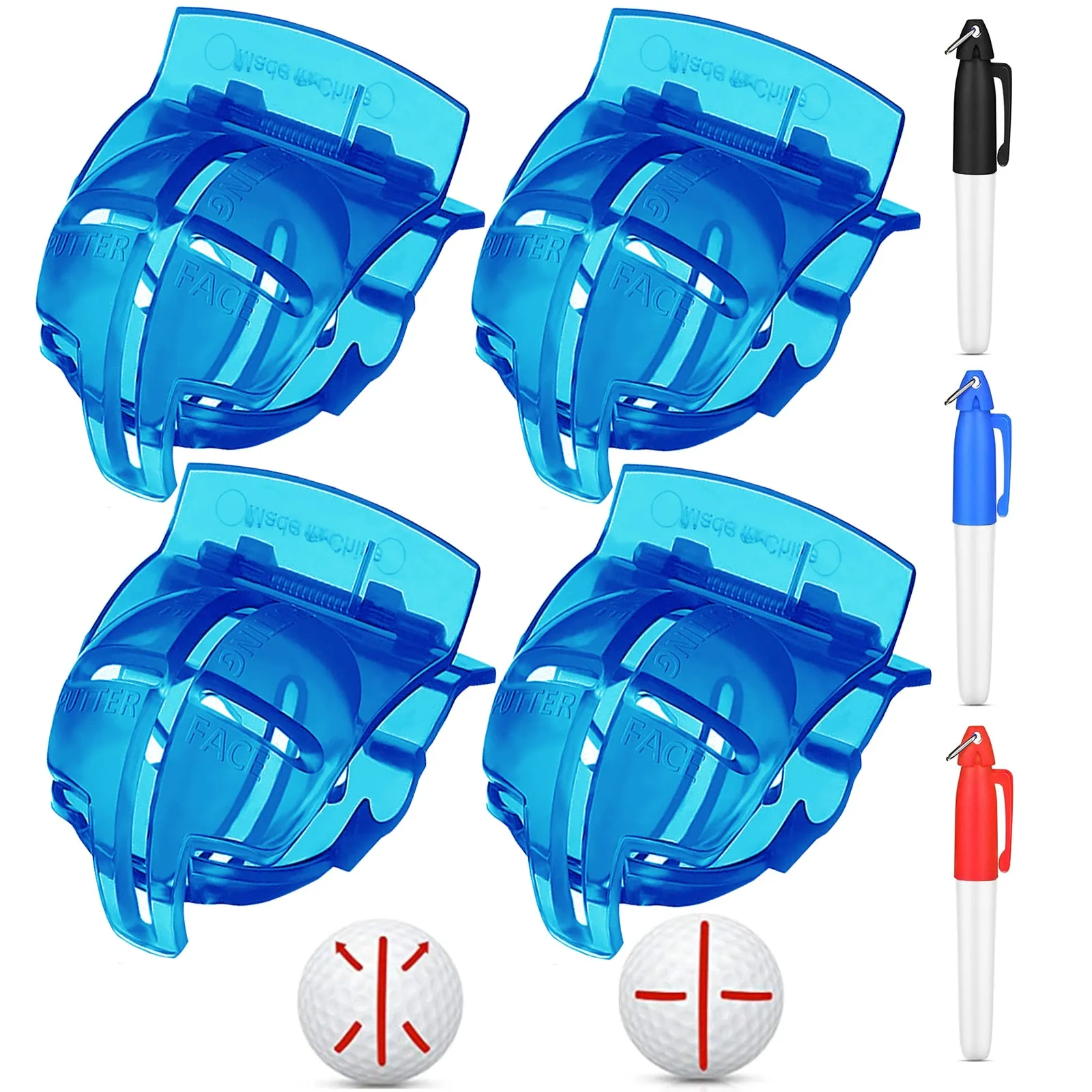 4 Pack Golf Ball Line Marker Tool Liner