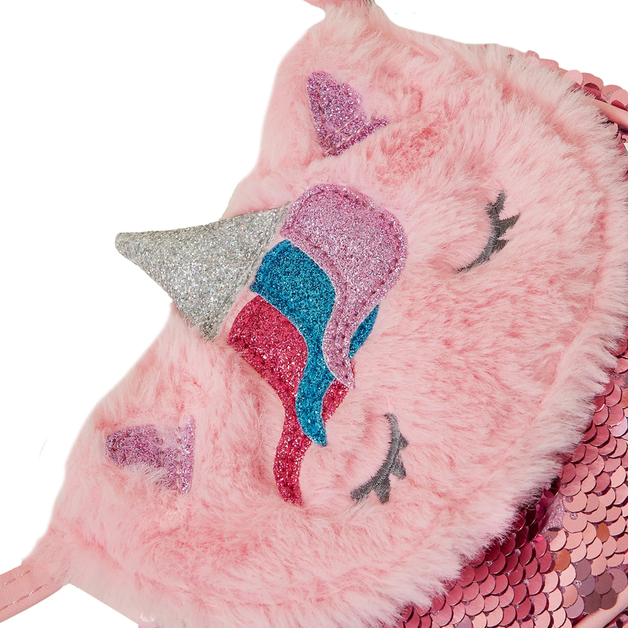 Accessorize London Girls Faux Fur Unicorn Cross-Body Bag