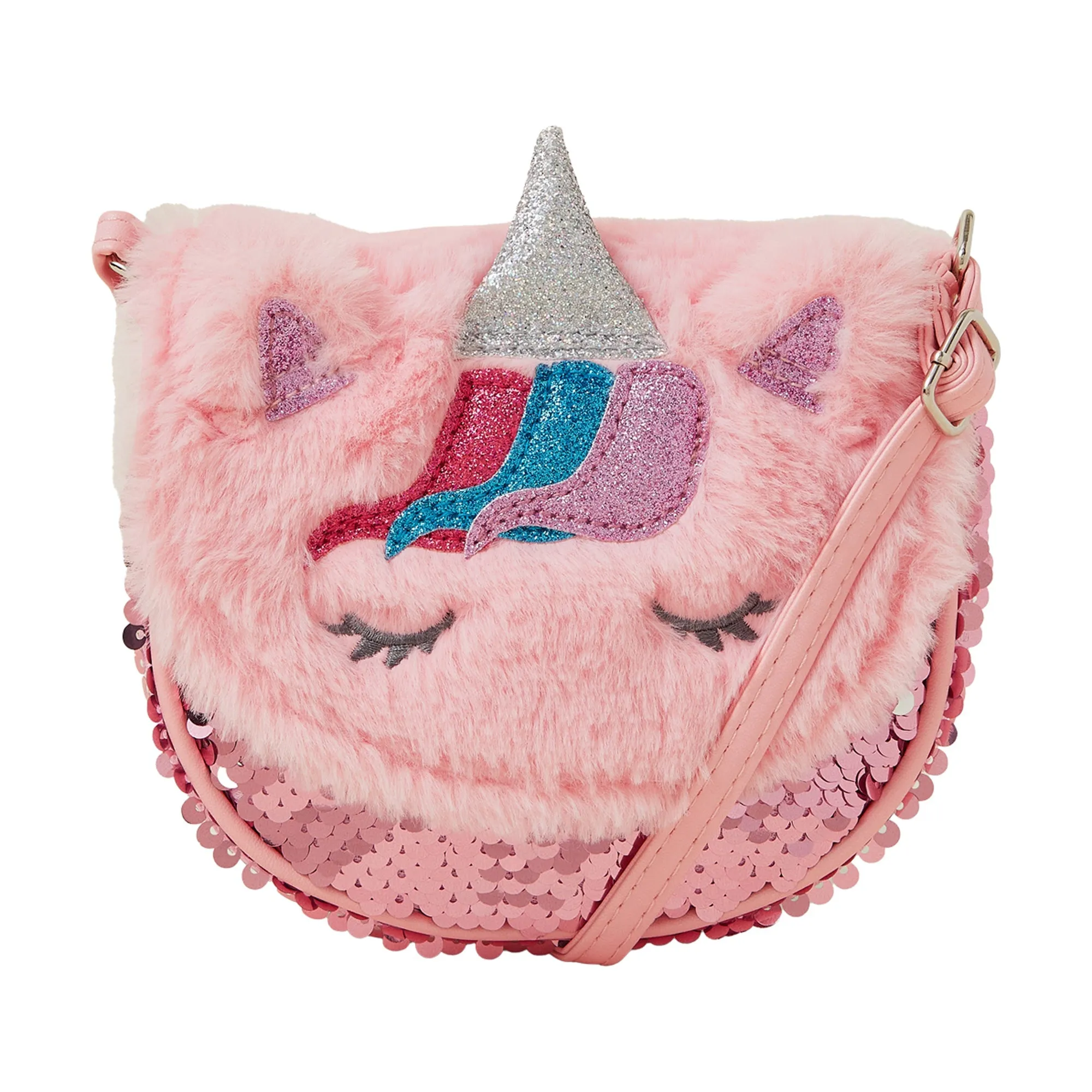 Accessorize London Girls Faux Fur Unicorn Cross-Body Bag