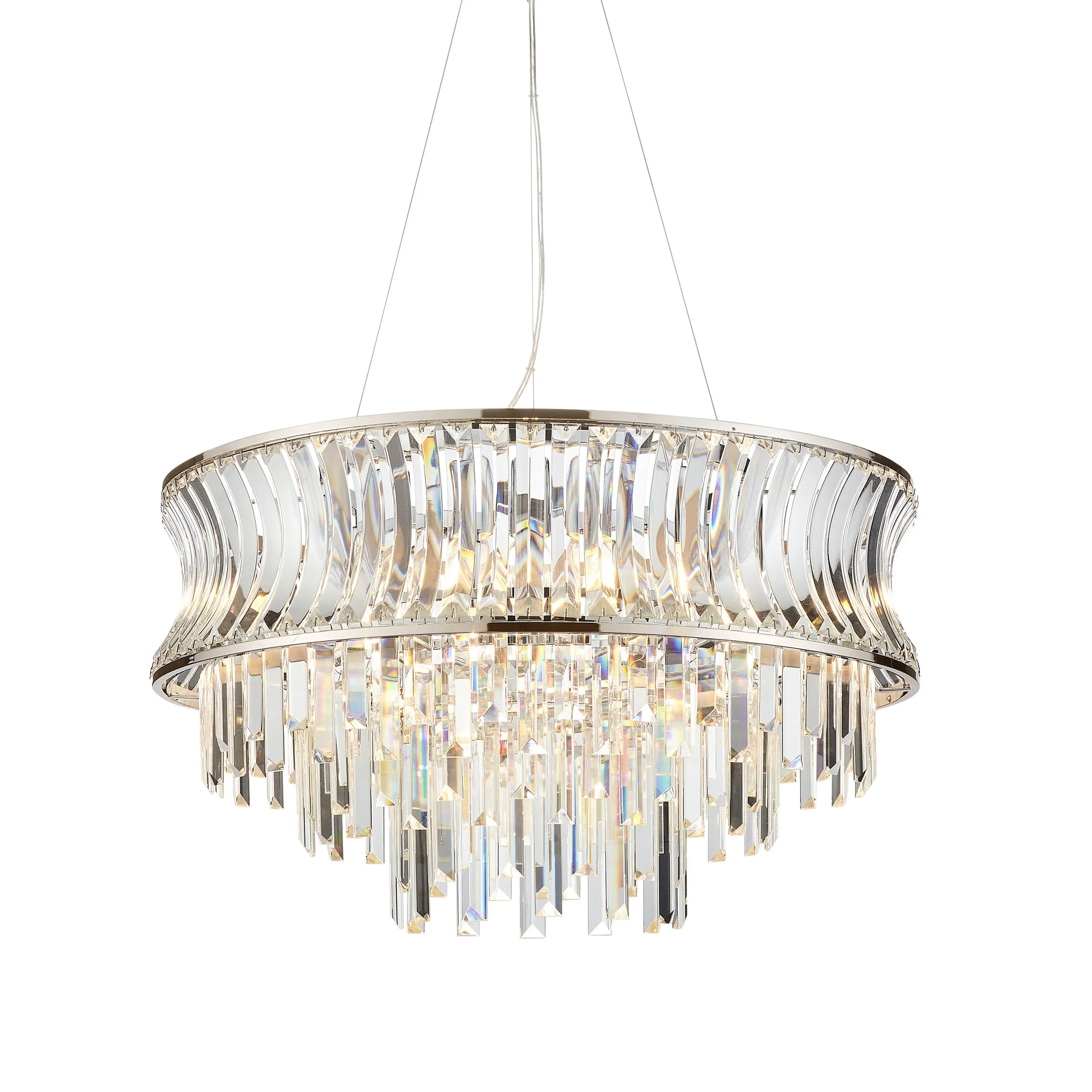 Amos Concave 9 Light Crystal Chandelier