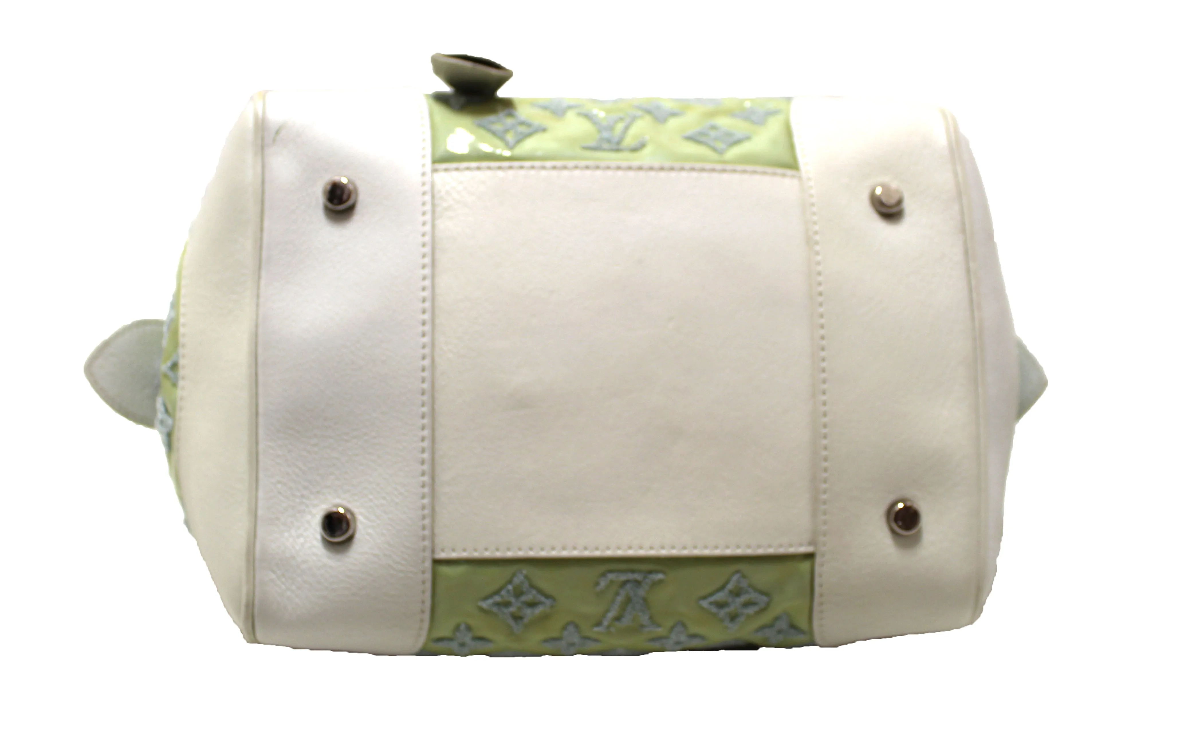 Authentic 2012 Limited Edition Louis Vuitton Green Monogram Sorbet Speedy Handbag