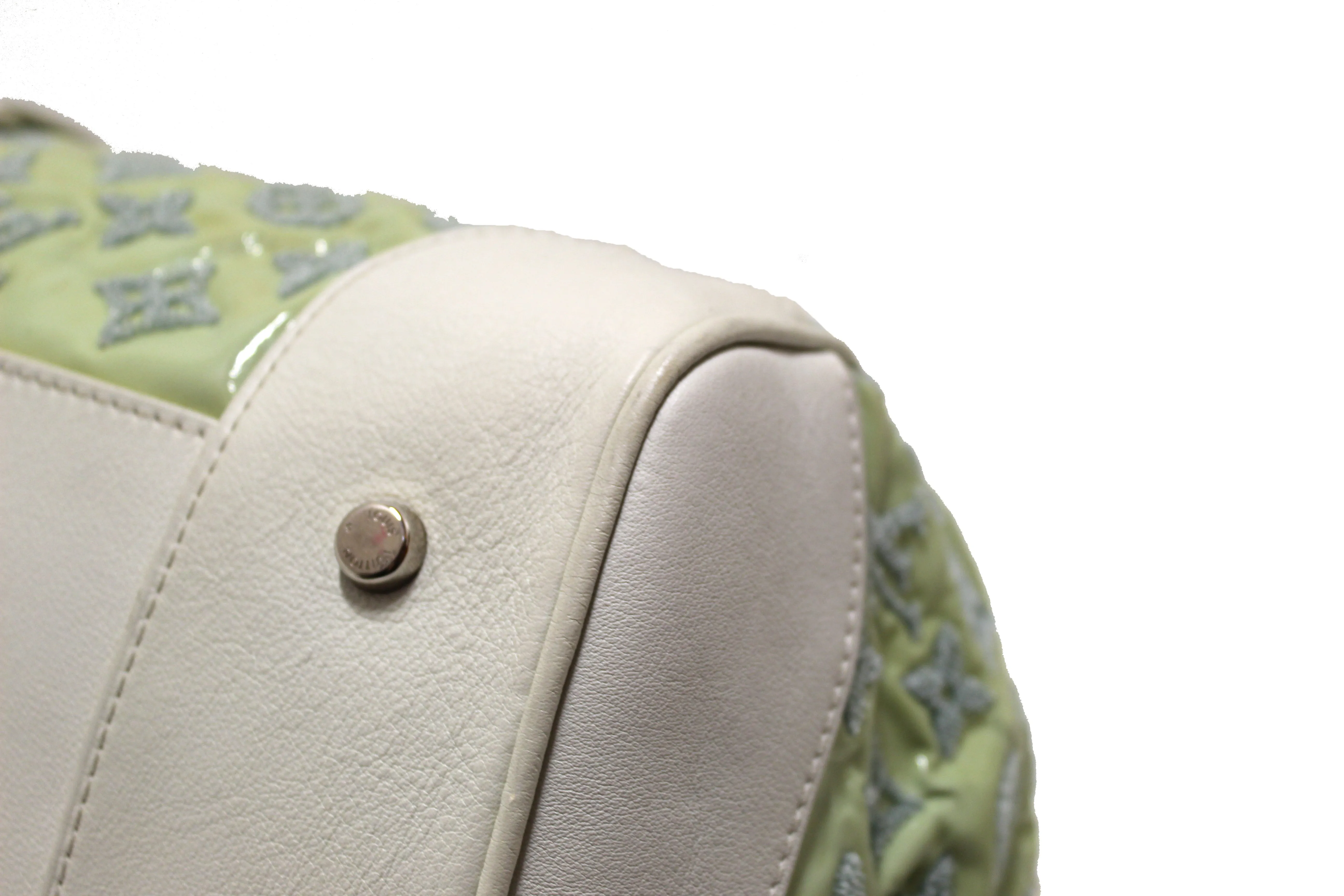 Authentic 2012 Limited Edition Louis Vuitton Green Monogram Sorbet Speedy Handbag