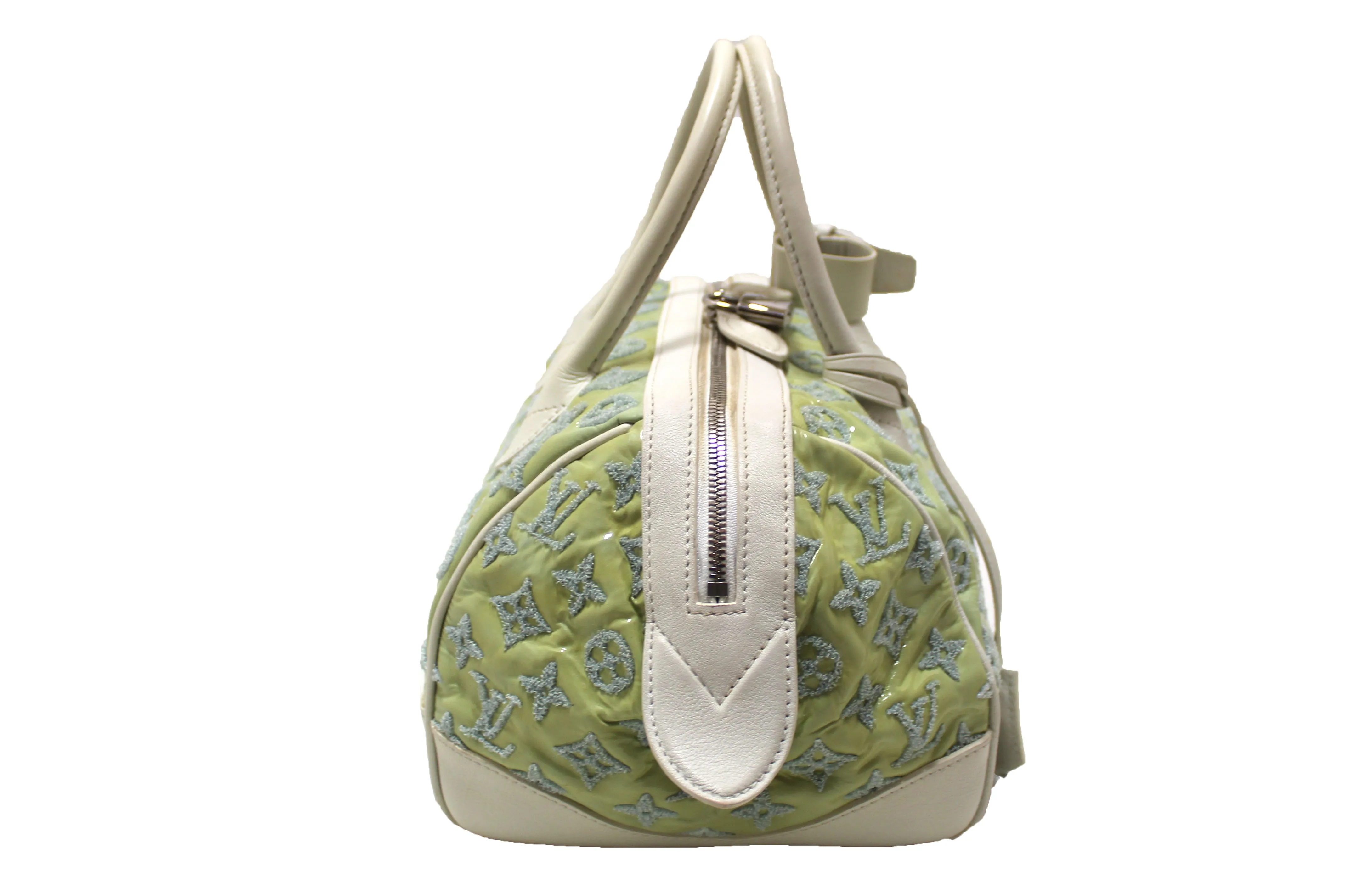 Authentic 2012 Limited Edition Louis Vuitton Green Monogram Sorbet Speedy Handbag
