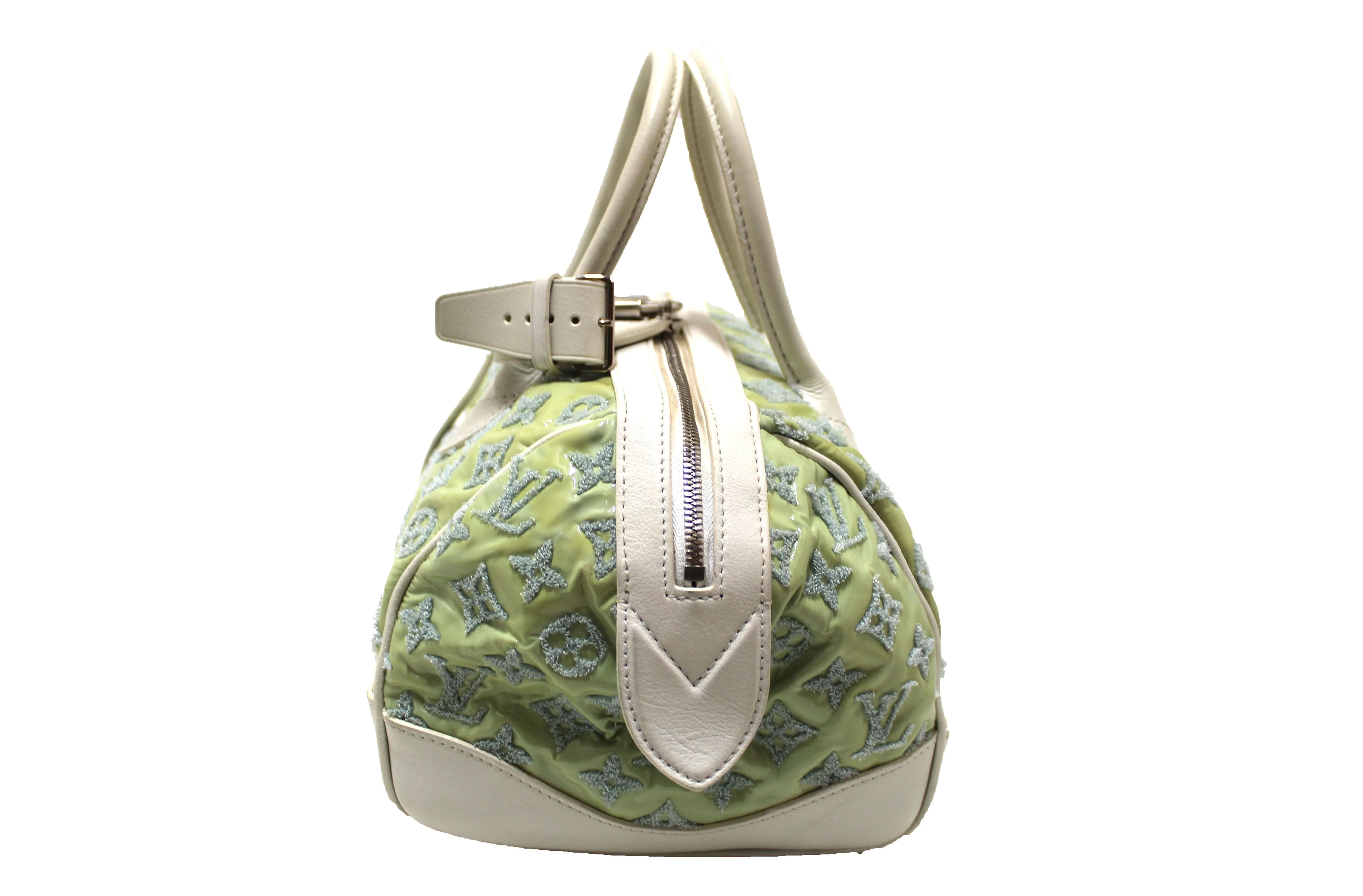 Authentic 2012 Limited Edition Louis Vuitton Green Monogram Sorbet Speedy Handbag