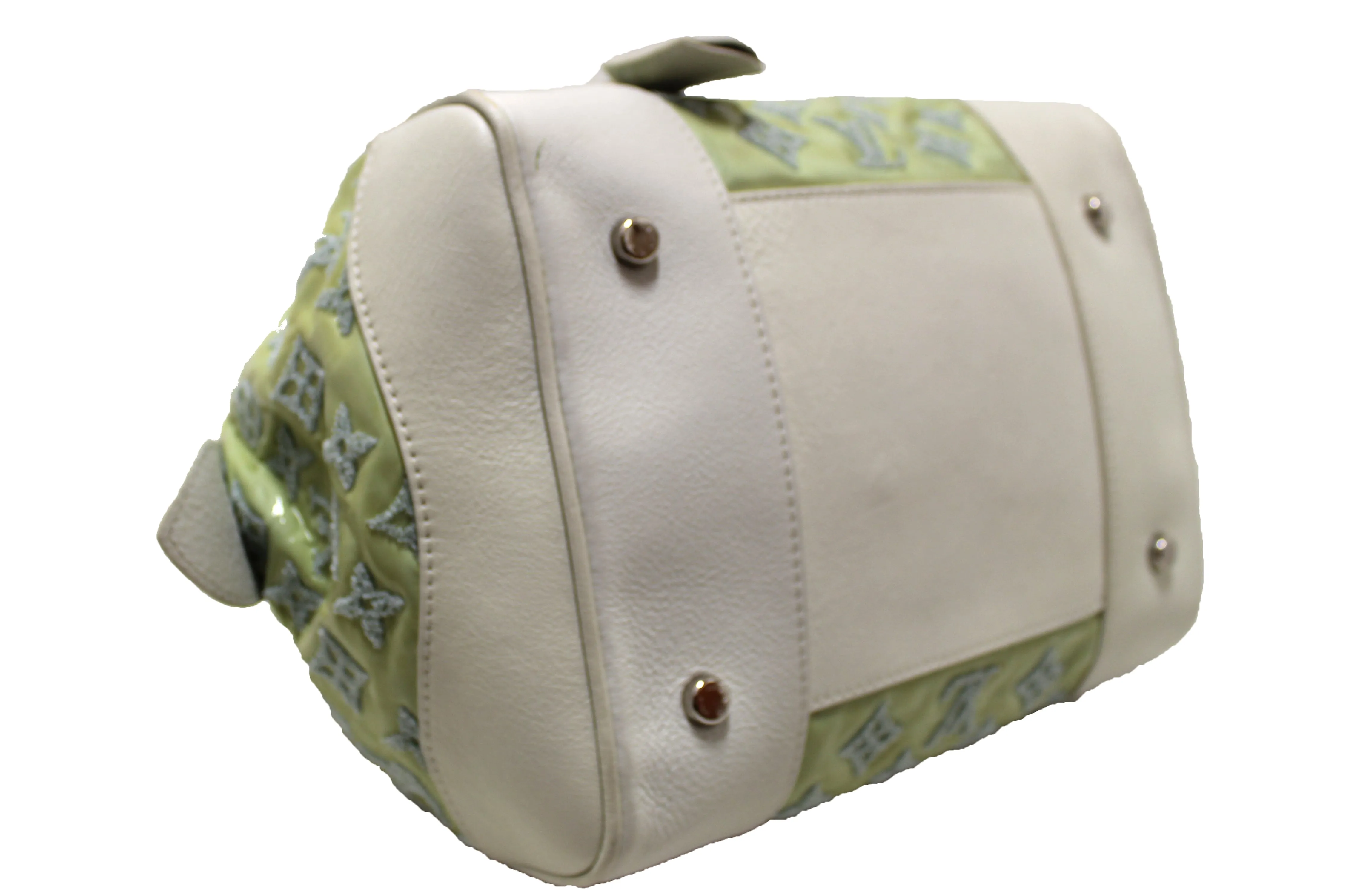 Authentic 2012 Limited Edition Louis Vuitton Green Monogram Sorbet Speedy Handbag