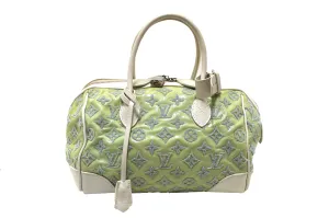 Authentic 2012 Limited Edition Louis Vuitton Green Monogram Sorbet Speedy Handbag