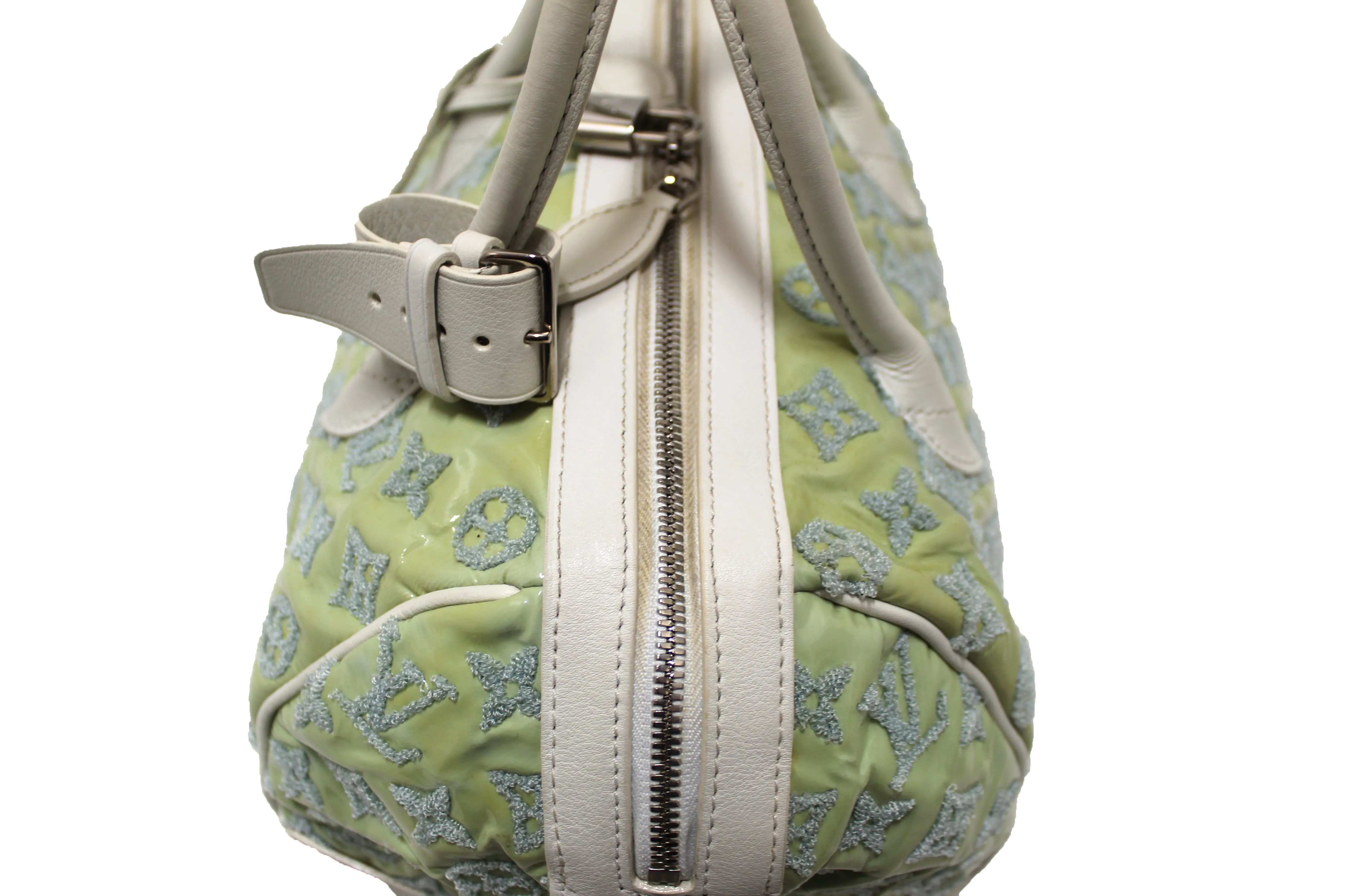 Authentic 2012 Limited Edition Louis Vuitton Green Monogram Sorbet Speedy Handbag