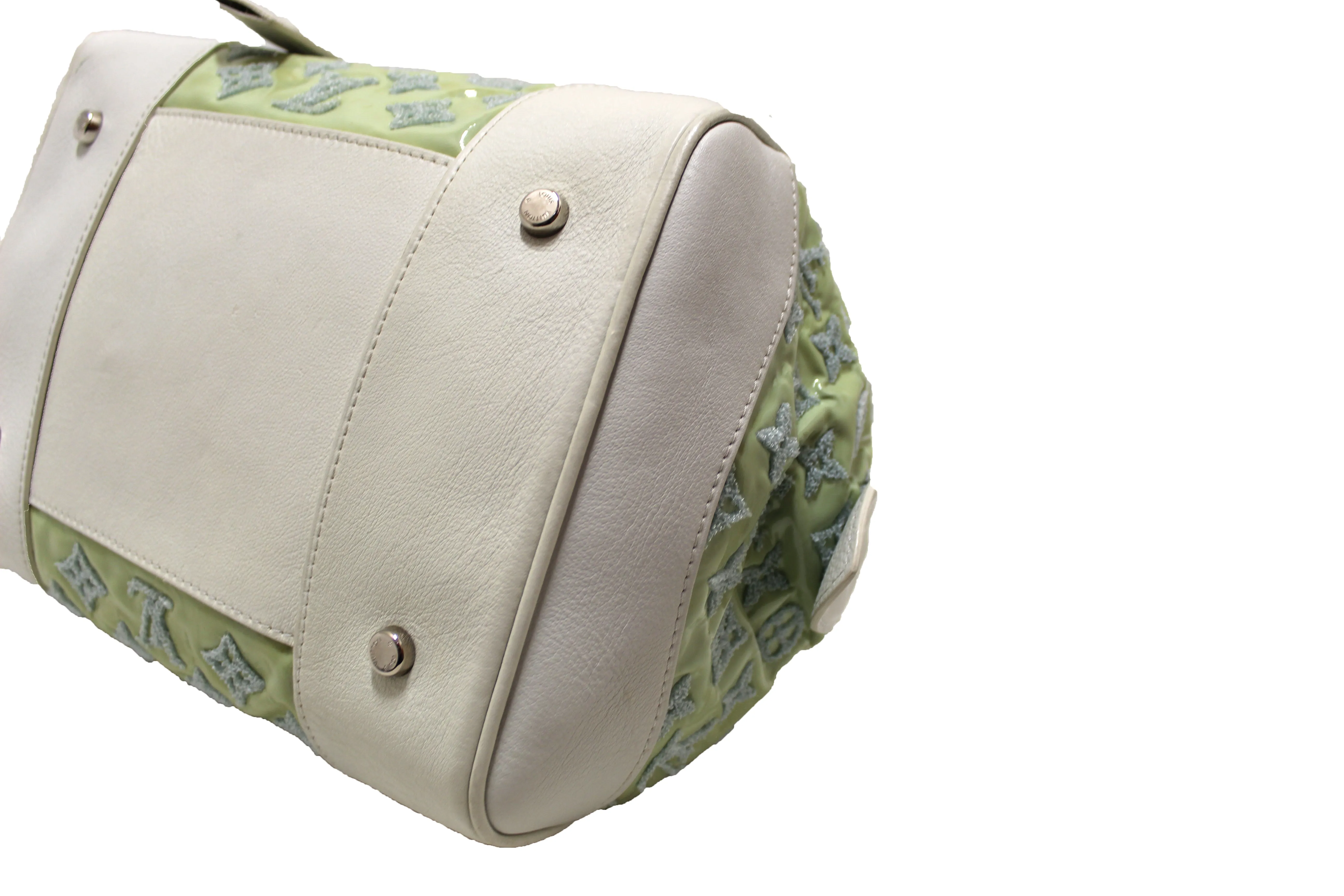 Authentic 2012 Limited Edition Louis Vuitton Green Monogram Sorbet Speedy Handbag
