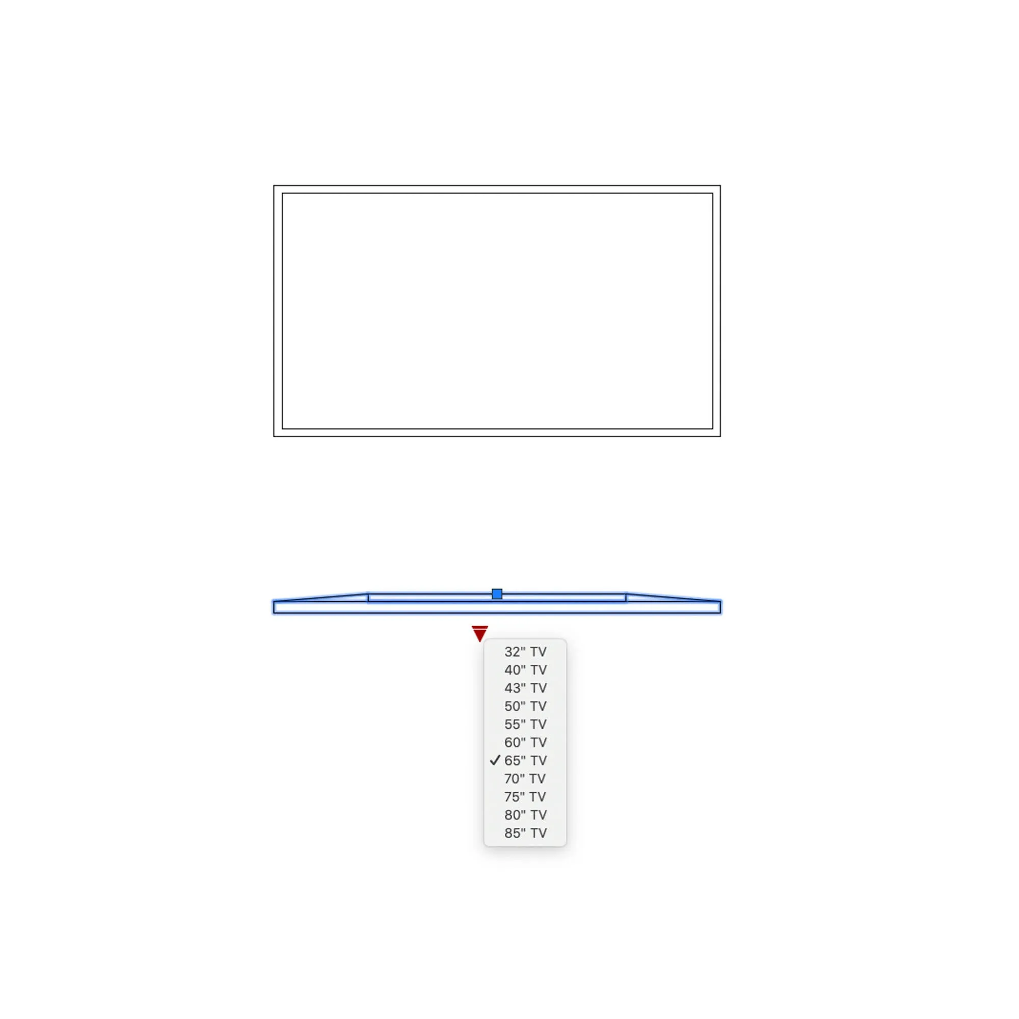 Autocad Dynamic Block | Standard Tv Blocks - Plan & Elevation | For Interior Designers