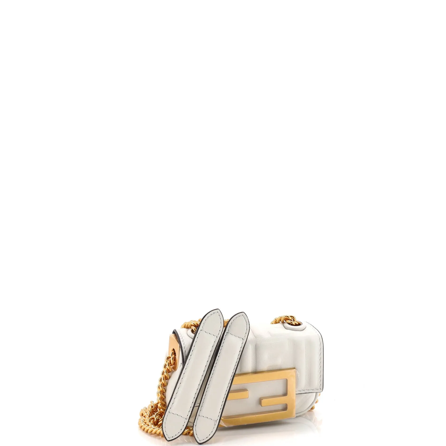 Baguette NM Bag Zucca Embossed Leather Nano