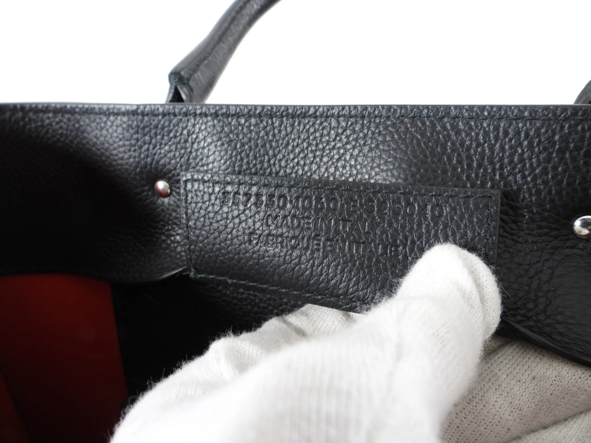 Balenciaga Black and Red Papier A5 Zip Around Tote Bag