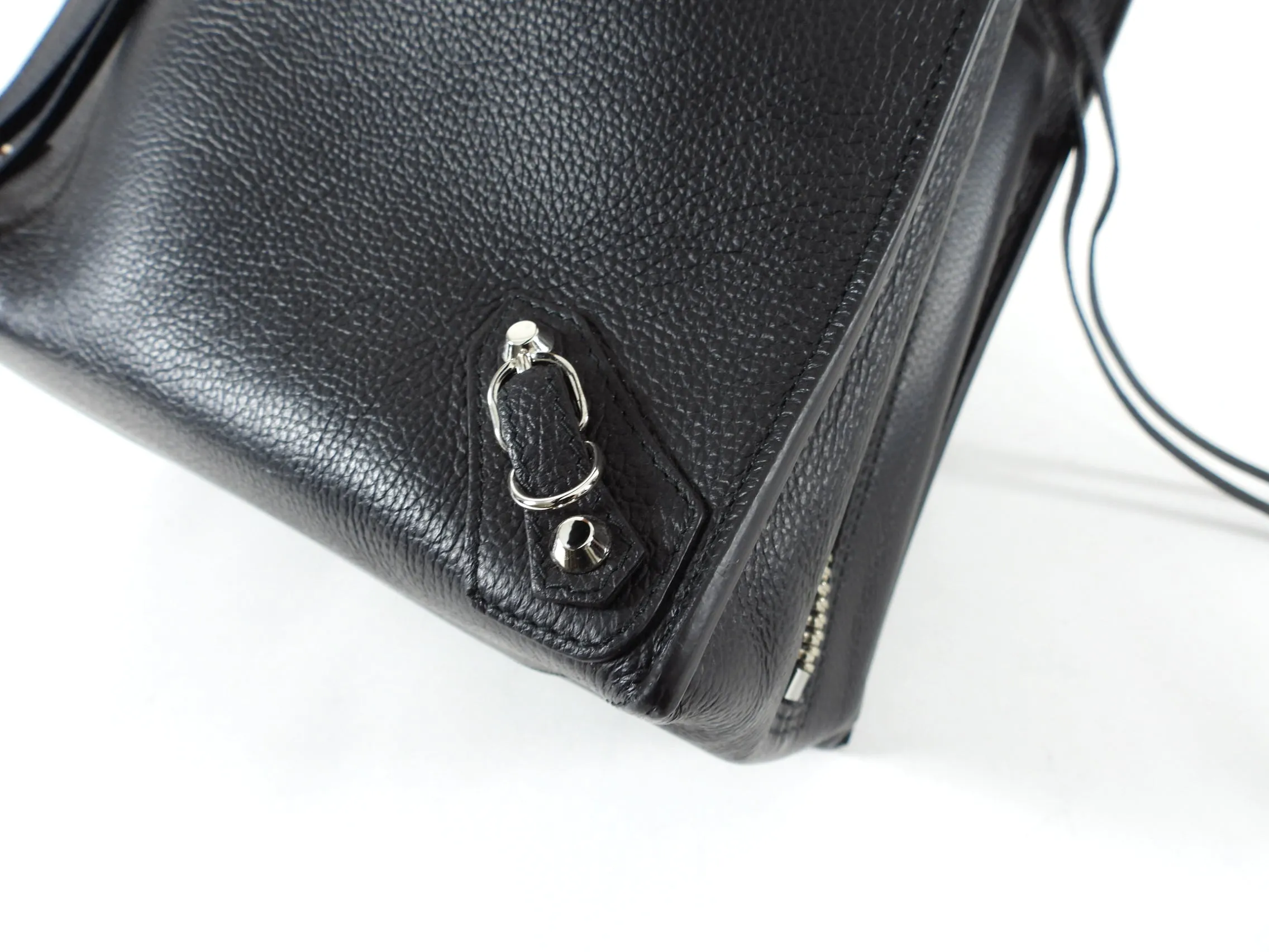 Balenciaga Black and Red Papier A5 Zip Around Tote Bag