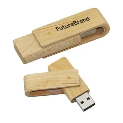 Bamboo Swivel USB Flash Drive