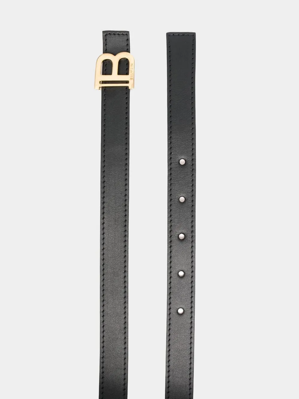 Black Leather B-Belt