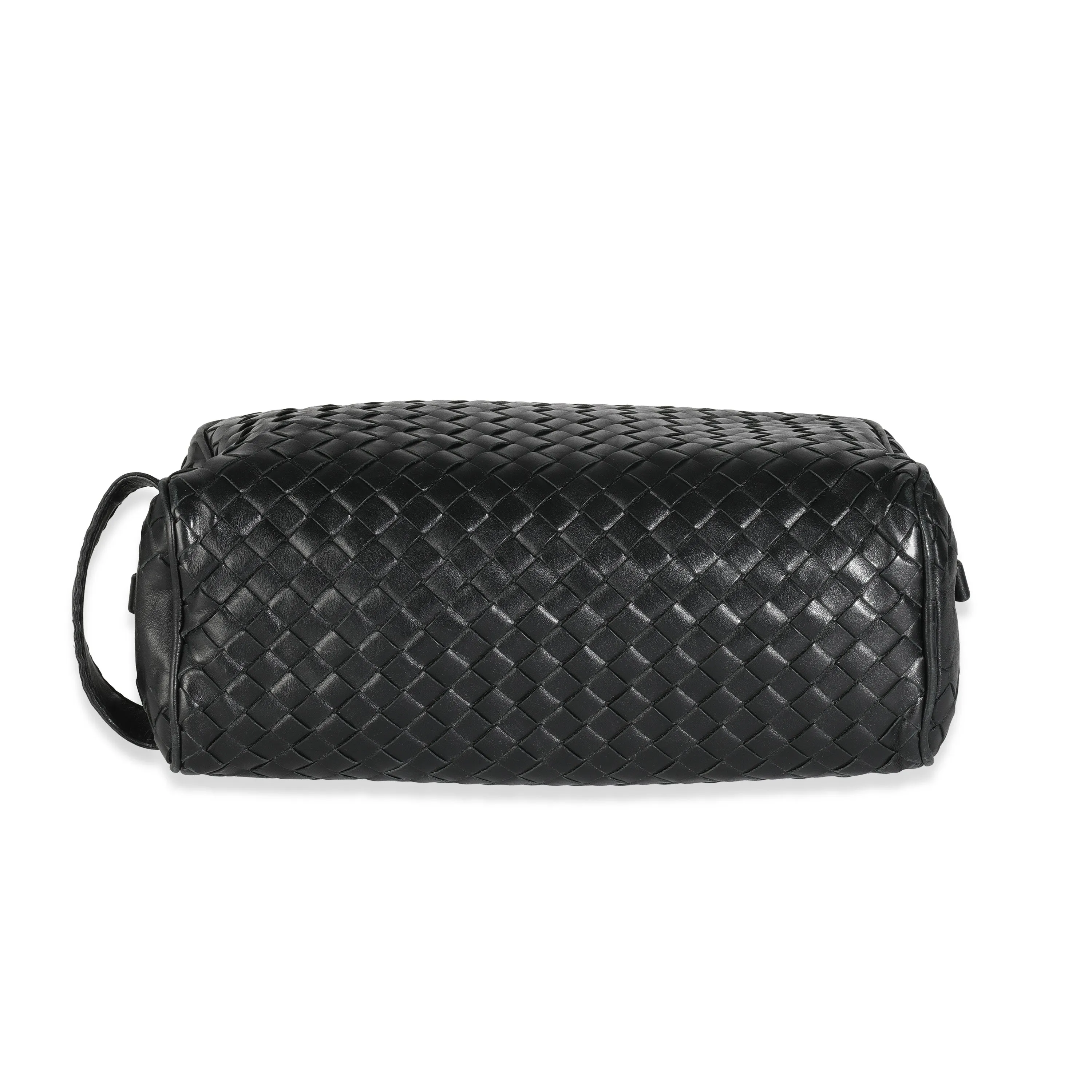 Black Nappa Intrecciato Toiletry Pouch
