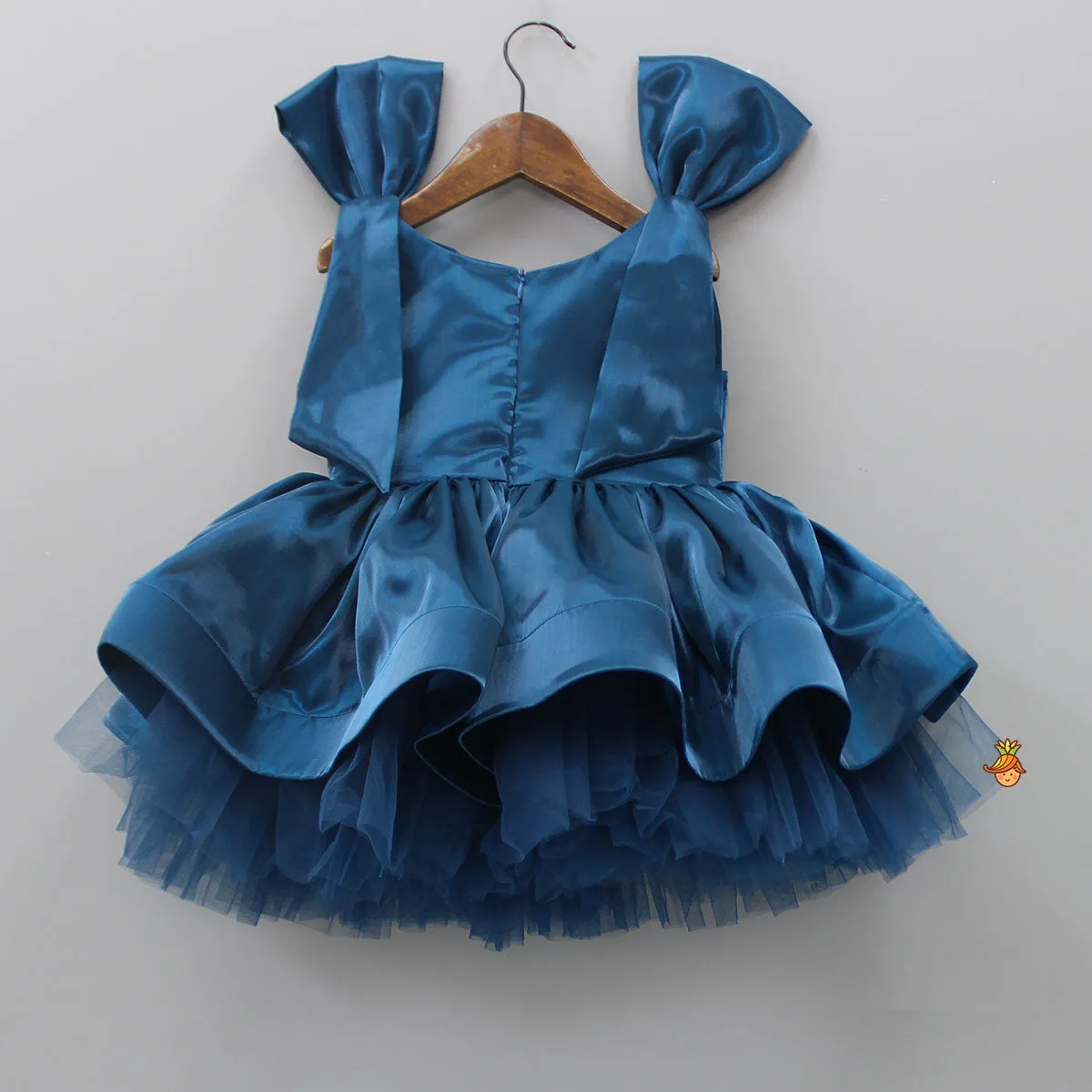 Bows Enhanced Gorgeous Blue Dress