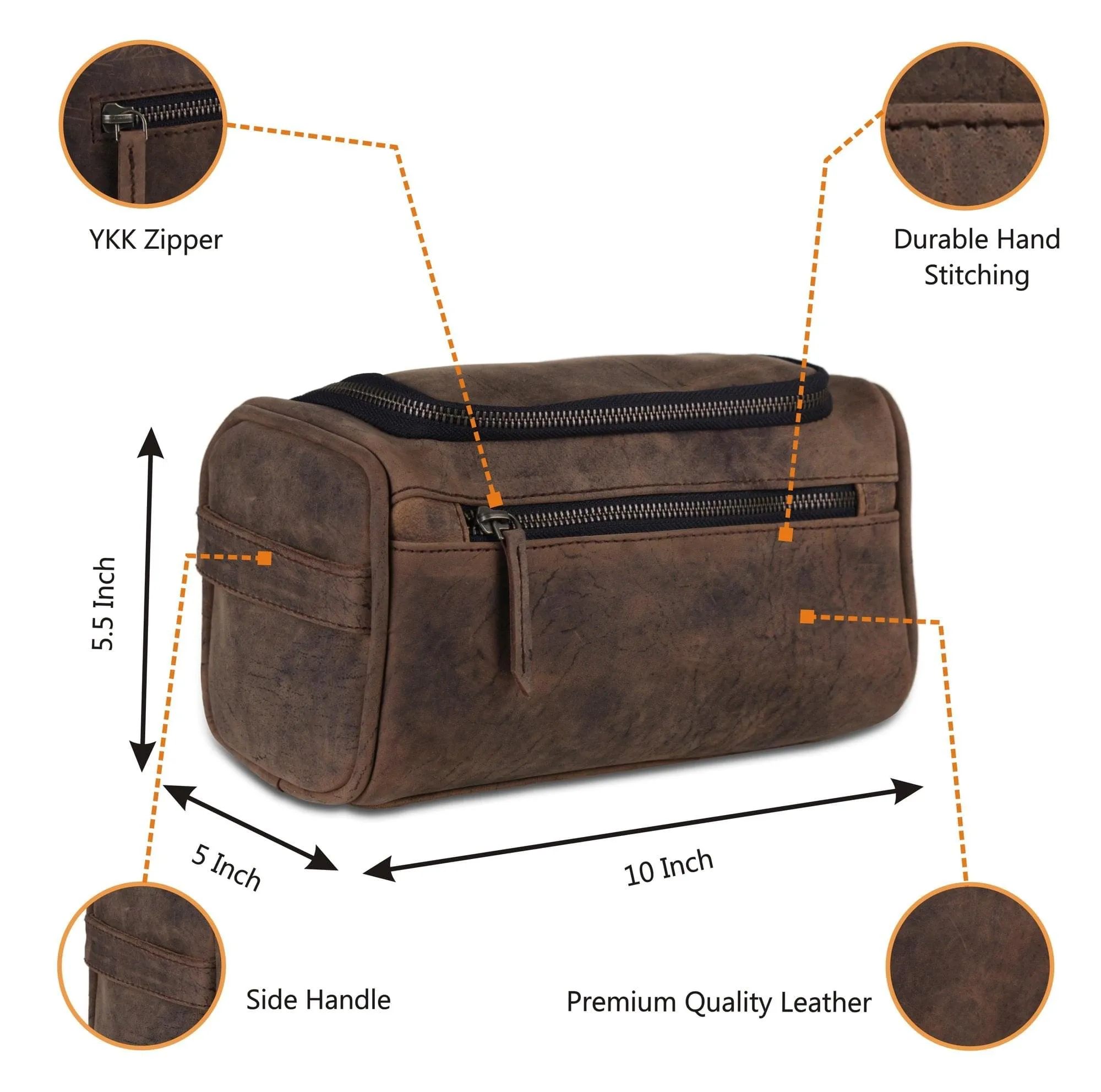 Brown Toiletry Utility Bag
