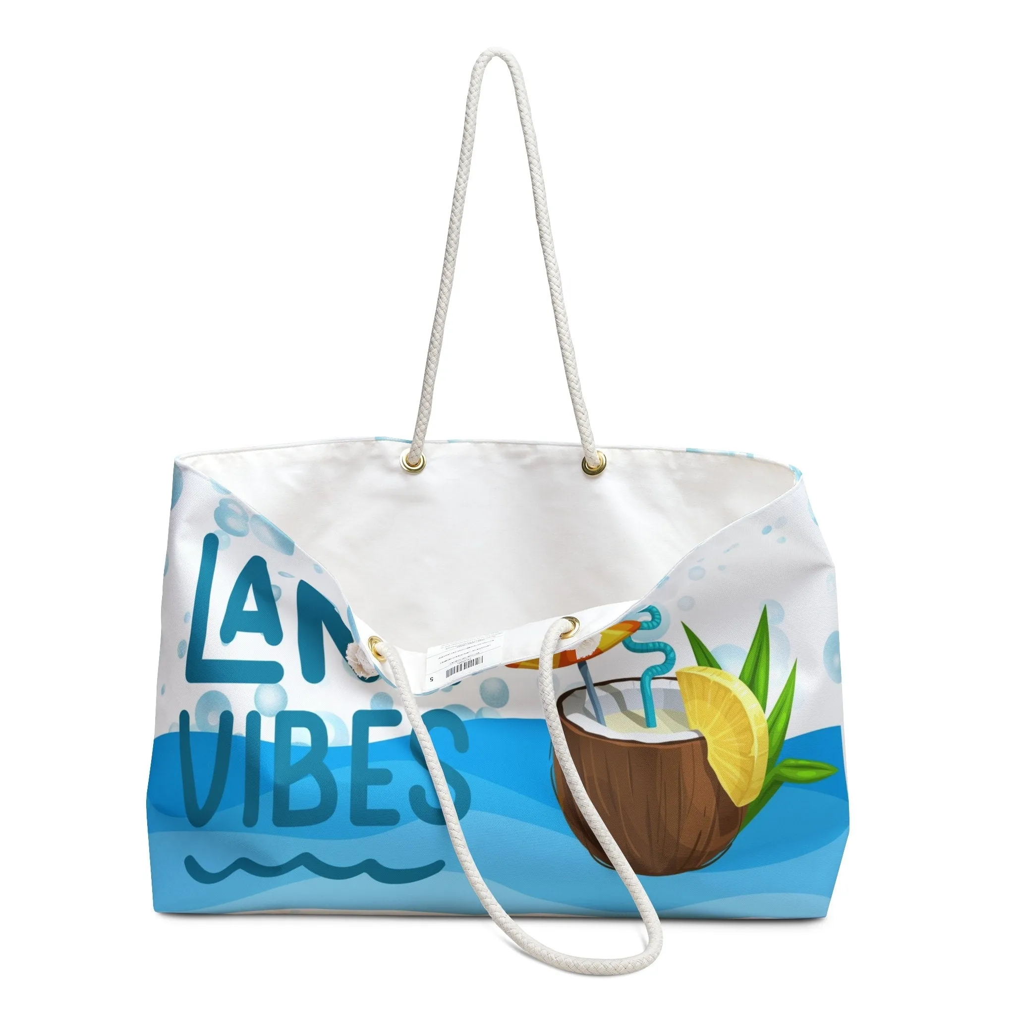 Canvas Weekender Tote Bag - Lake Vibes