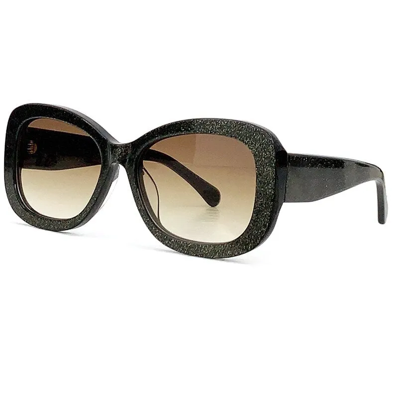 Cat's Eye Sunglasses Female Designer Retro Shining Stars Frame Glasses Female 2023 Fashion Eyeglasses Ladies High-End Sunglasses