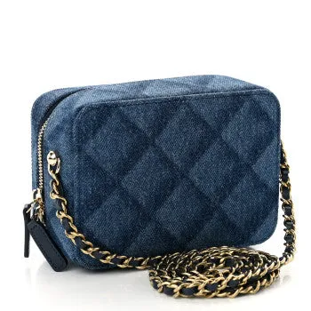 CHANEL DENIM CAMERA CASE IN BLUE
