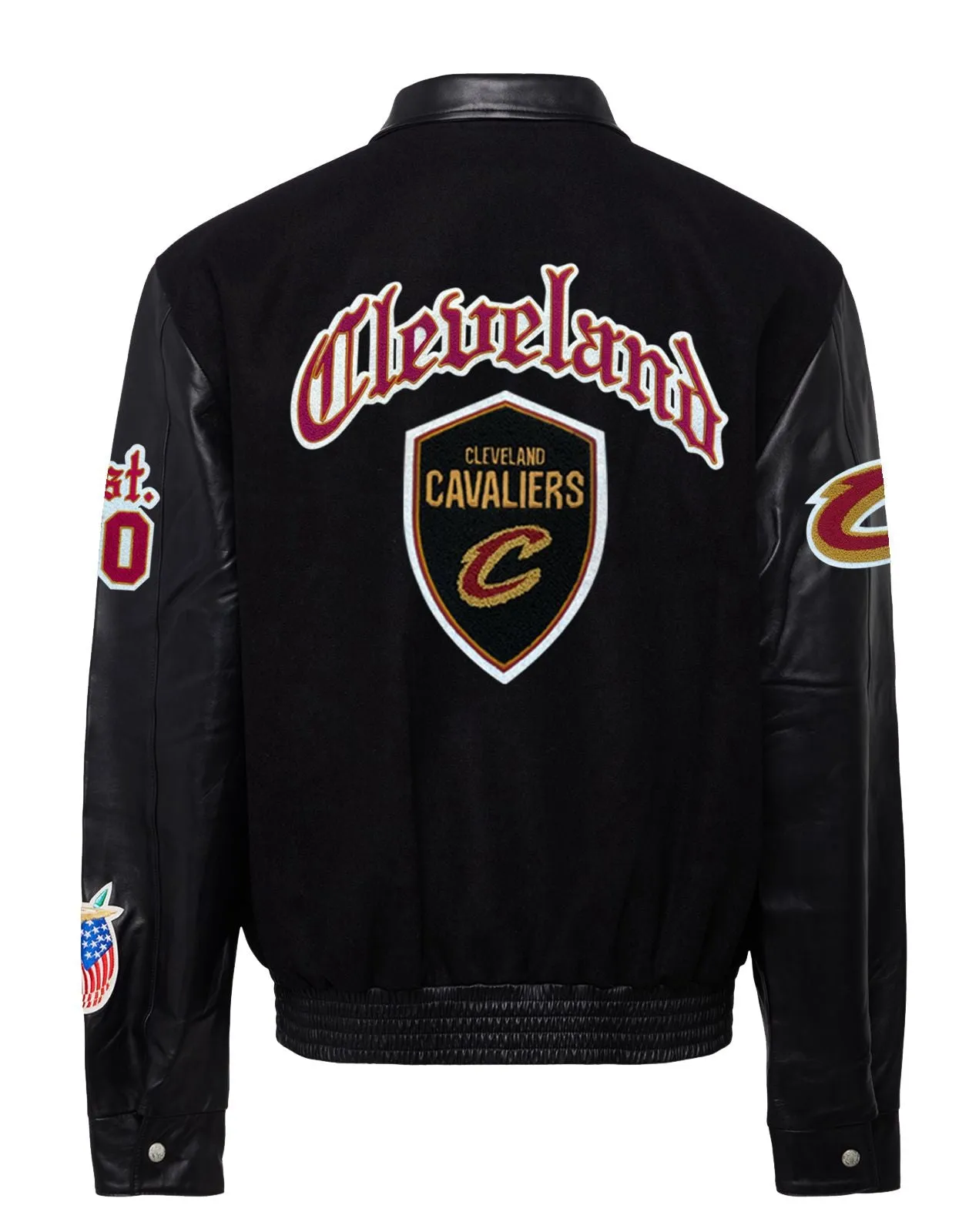 CLEVELAND CAVALIERS WOOL & LEATHER VARSITY JACKET