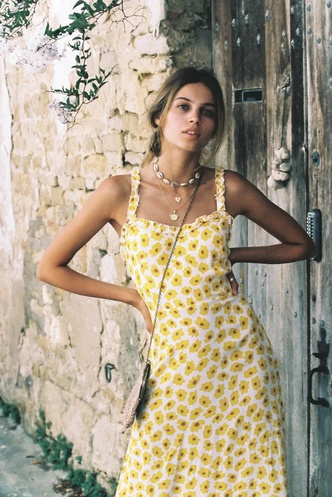 Constance Floral Noemie Midi Dress