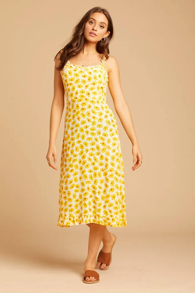 Constance Floral Noemie Midi Dress