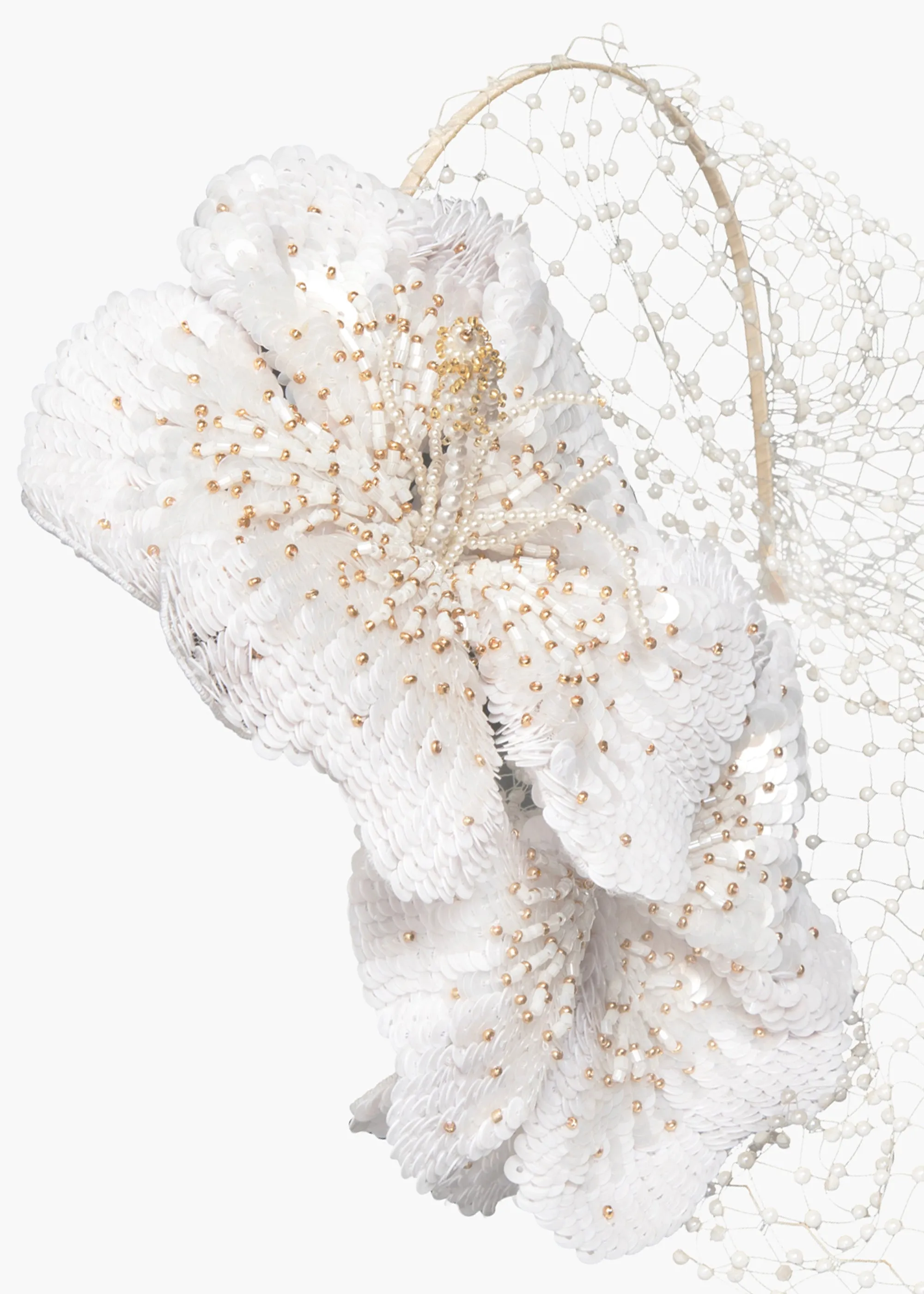 Crystal Orchid Voilette -- Cream