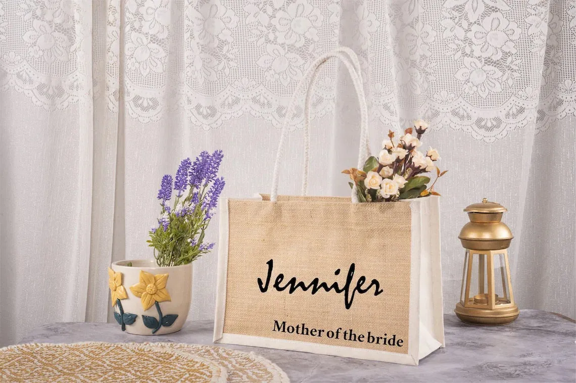 Custom Small Large Jute Bag, Beach Bag, Beach Tote Bags