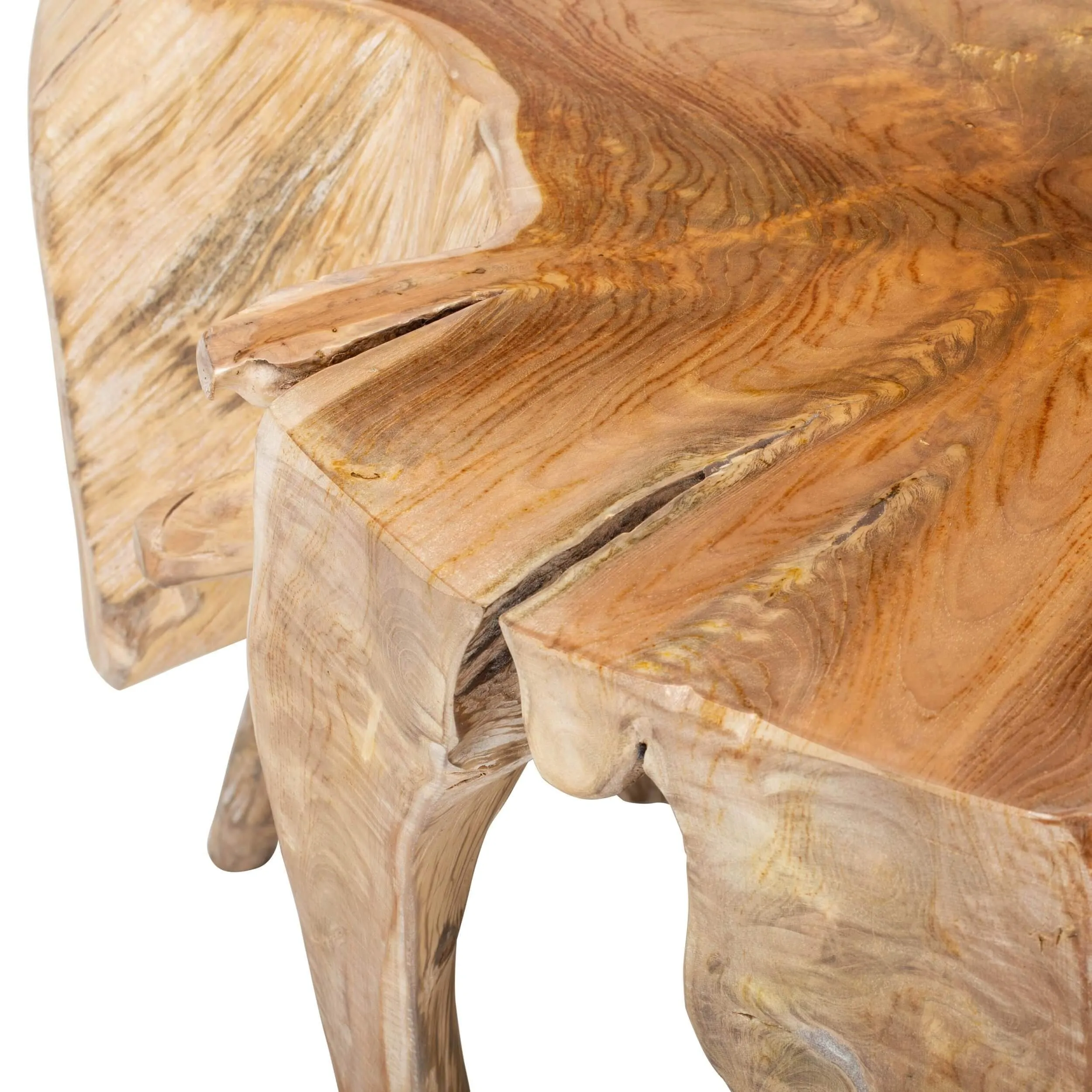 Cypress Root Coffee Table, Natural White Wash
