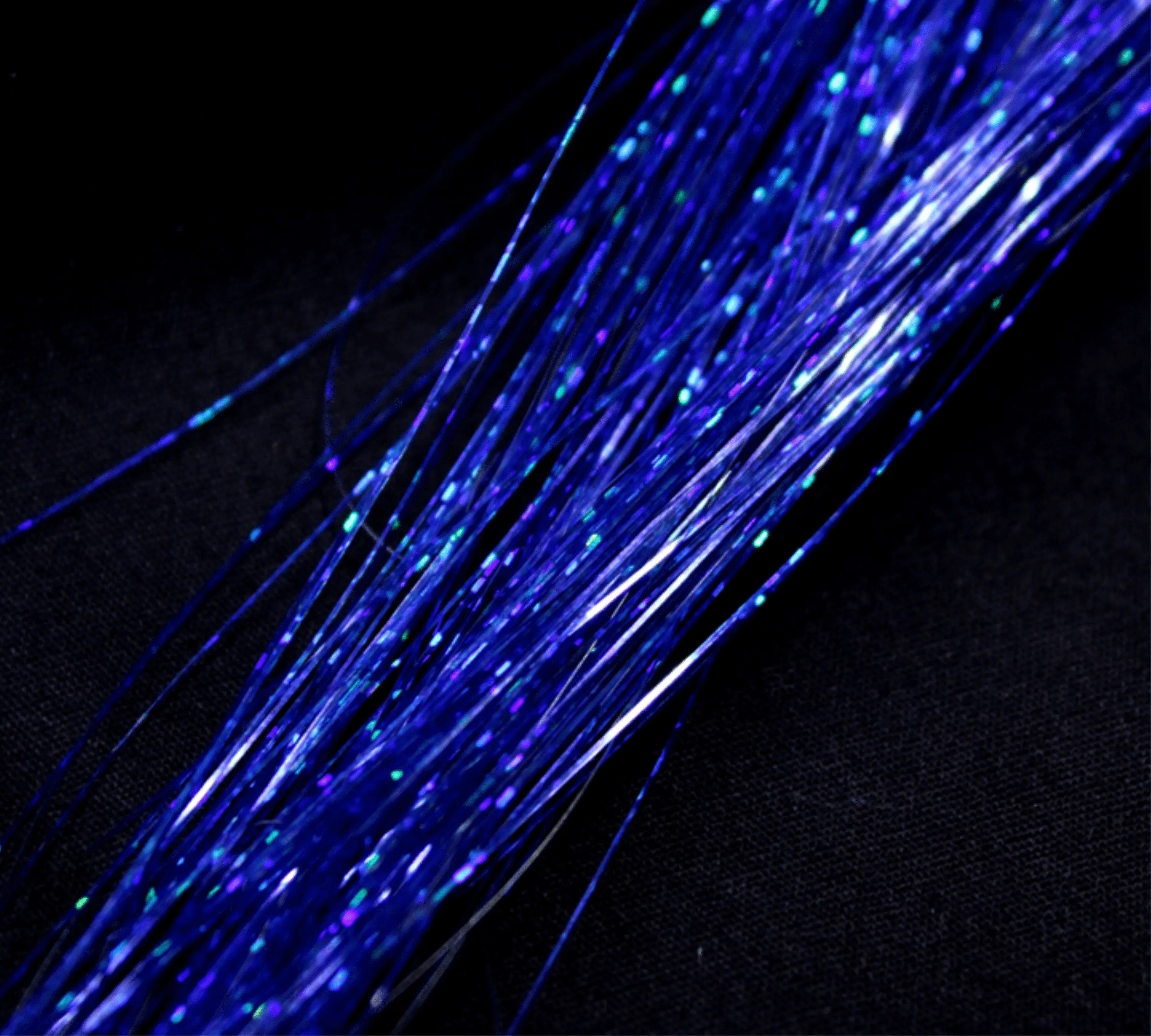 Deep Blue Tinsel | Glittering Holographic Effects