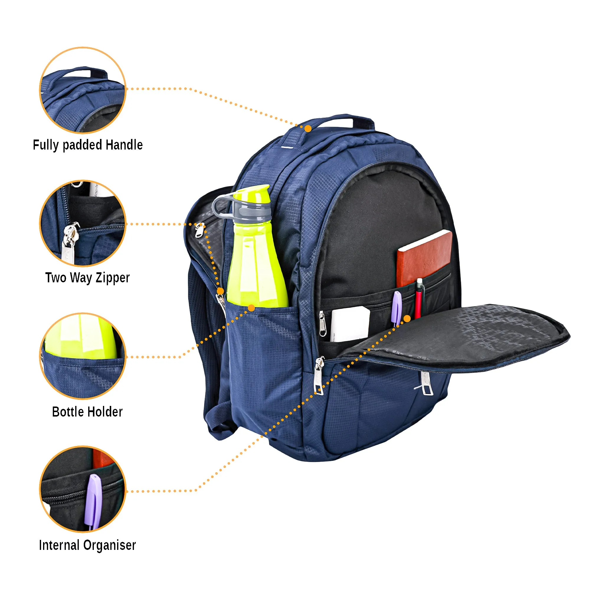 Dhariwal 39L Water Resistant Dual Compartment Backpack BP-209