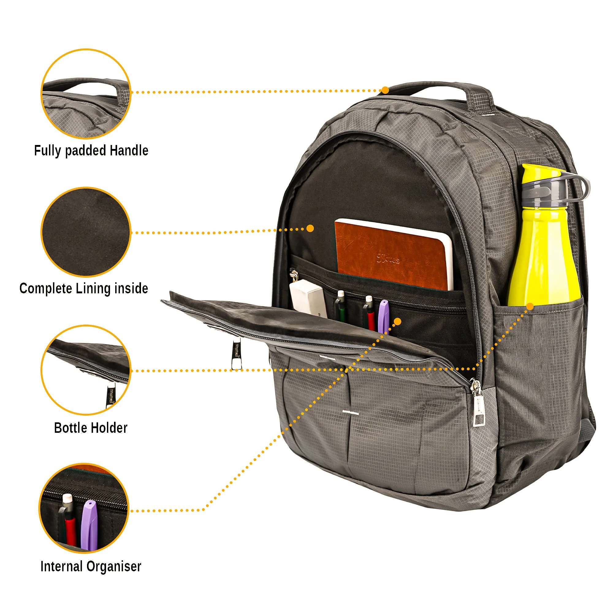 Dhariwal 39L Water Resistant Dual Compartment Backpack BP-209