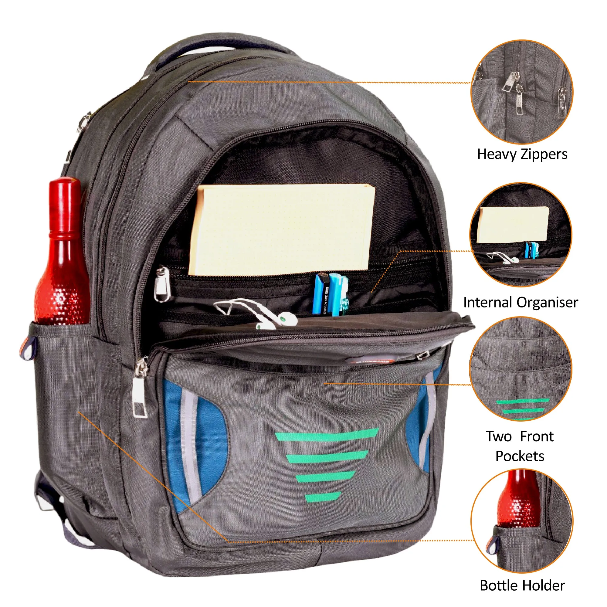 Dhariwal Unisex Triple Compartment Backpack 45L BP-222