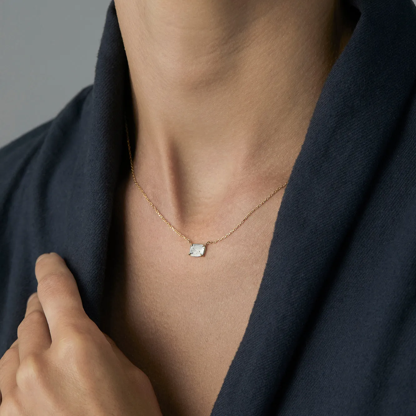 DN1-OOAK | 0.55 Carat One-of-a-Kind Diamond Slice Necklace
