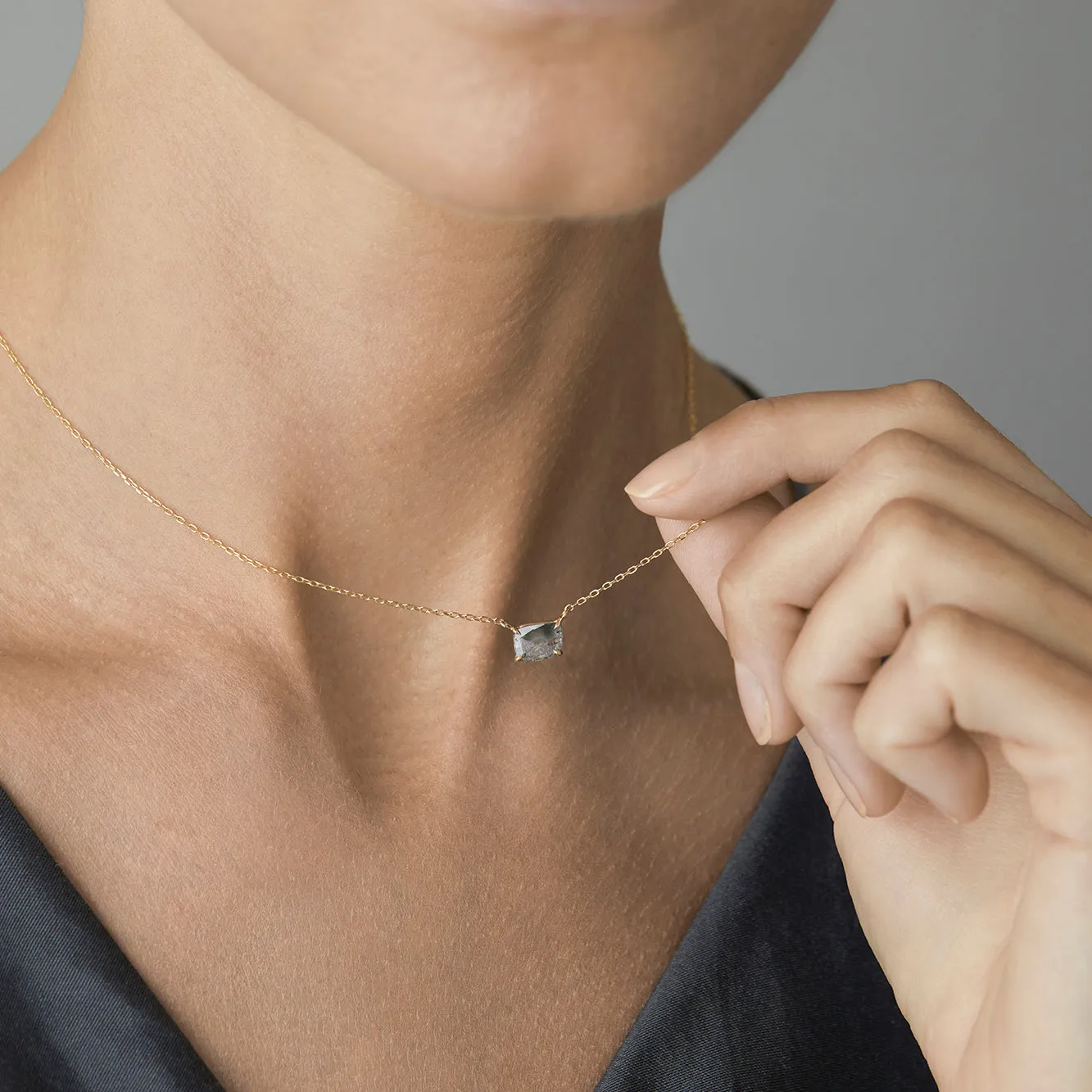 DN2-OOAK | 0.70 Carat One-of-a-Kind Diamond Slice Necklace